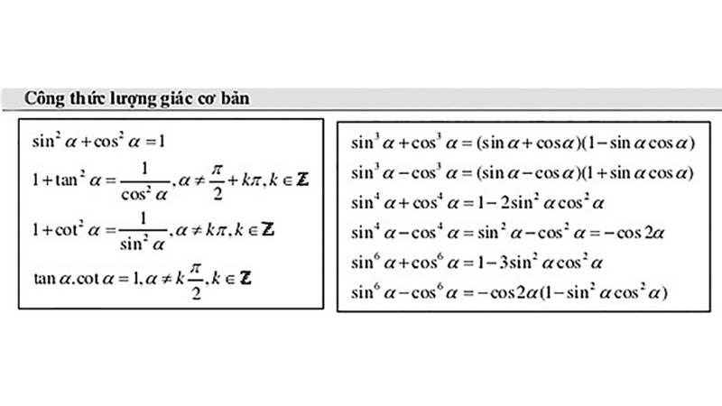 công thức hạ bậc sin bình x