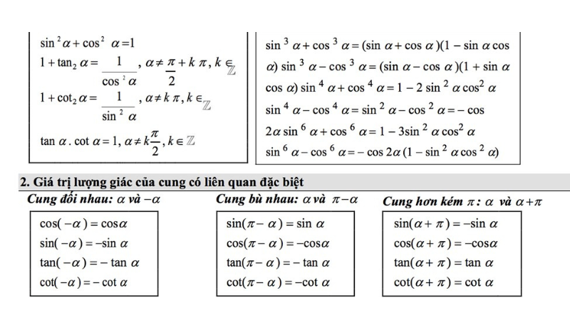 công thức hạ bậc cos2x