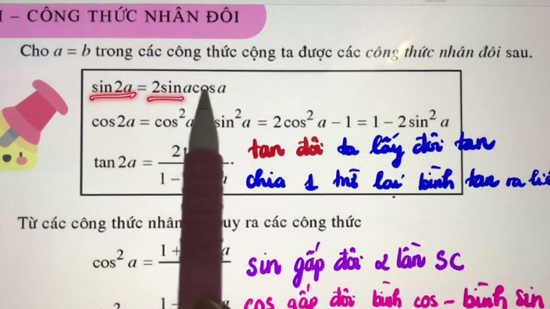 6 công thức lượng giác cơ bản