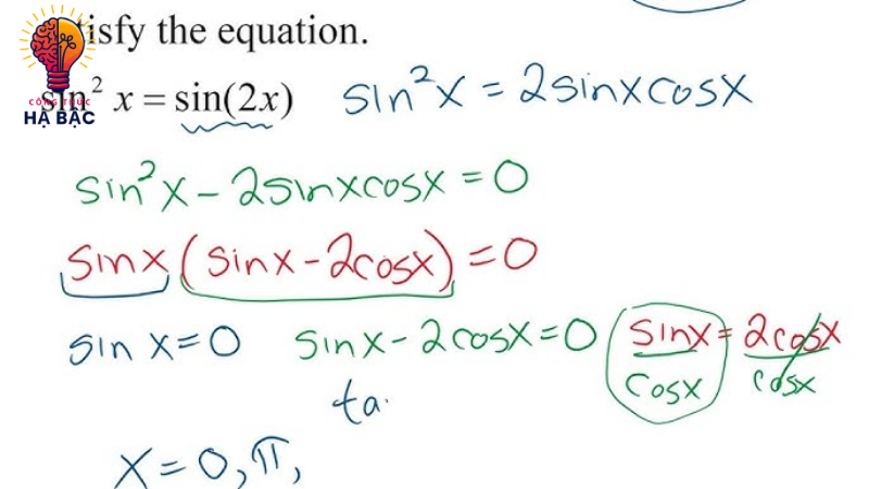 công thức hạ bậc sin 2x