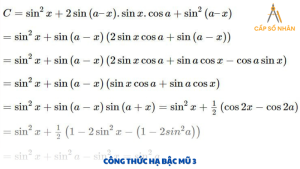 công thức hạ bậc mũ 3